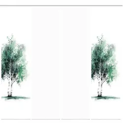 Schmidt Schiebevorhang Tree 4er Set Polyester Grün