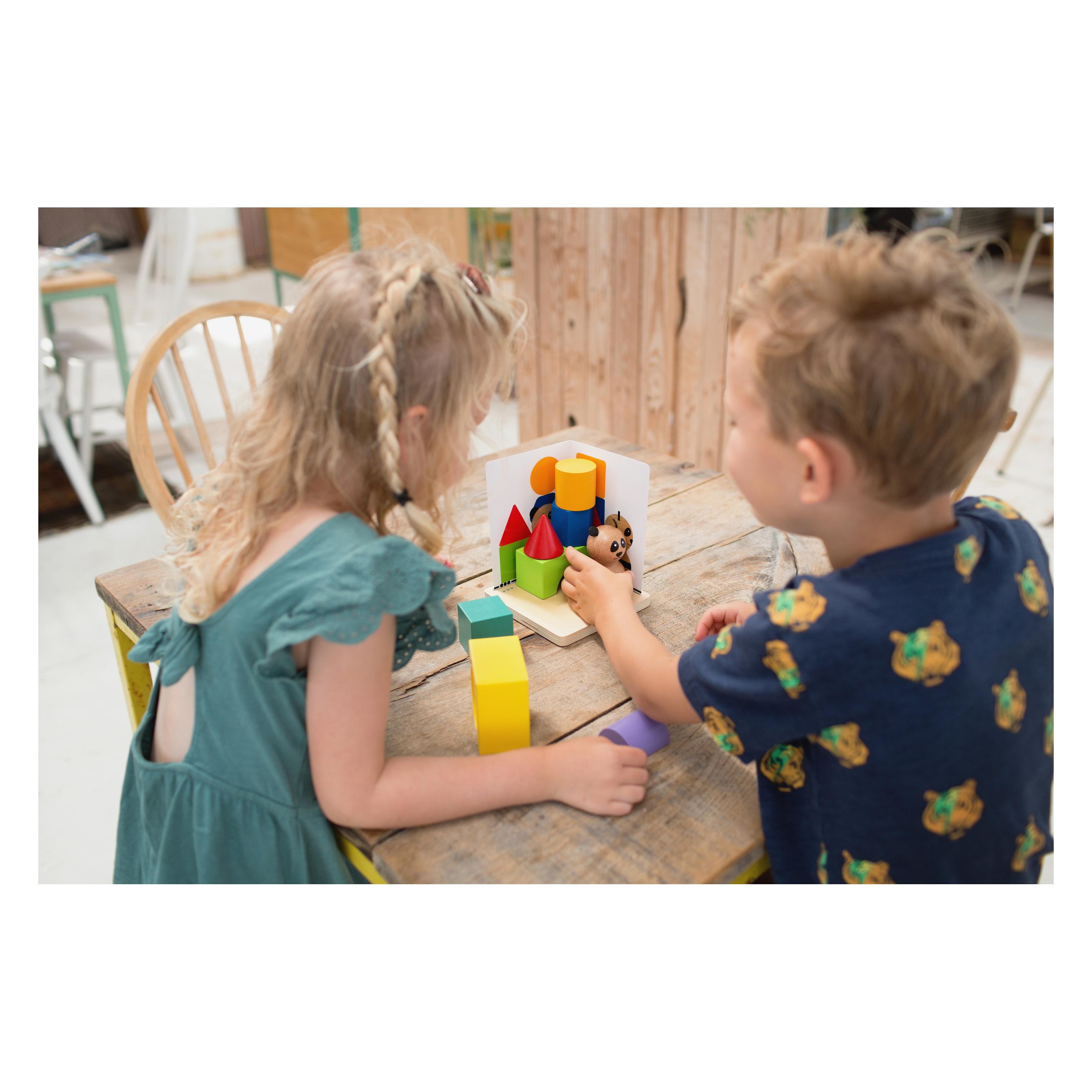 BS Toys Pandas Puzzle Holz - Formspiel (Deutsch, Englisch, Französisch, Italienisch) (93.GA452)