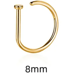 Fake-Nasenring ohne Piercing in Goldoptik - gold color