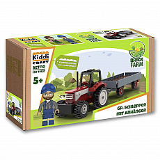 KiddiCraft Brickfarm - Großer Schlepper mit Anhänger - deutsch 300434