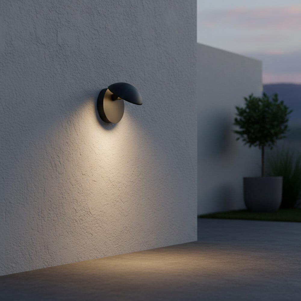 Lyora Agile design wandlamp grijs van aluminium