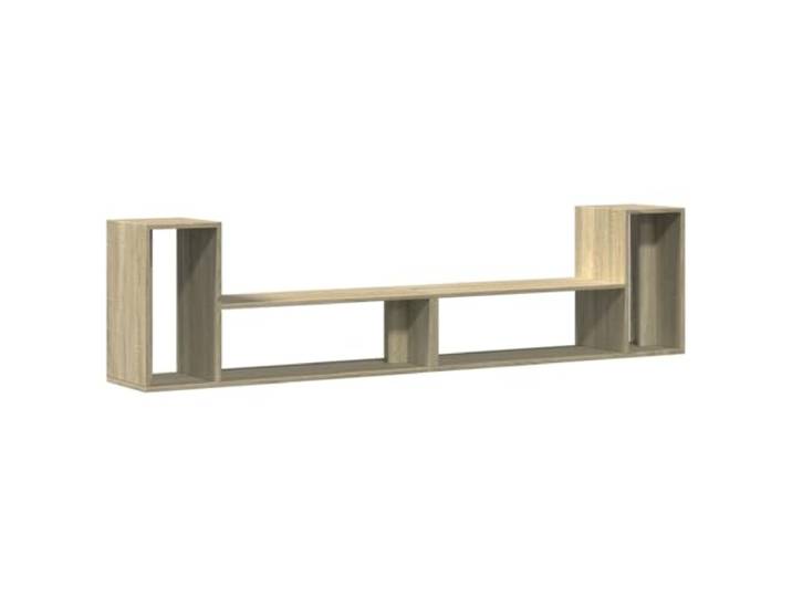 LMTYOENFG 2er Set TV-Schrank Sonoma-Eiche 100x30x50 cm Holzwerkstoff Board Vielseitiges 2er Set Lowboard mit offenen Fächern für Wohnzimmer und Schlafzimmer, pflegeleicht und robust konstruiert.