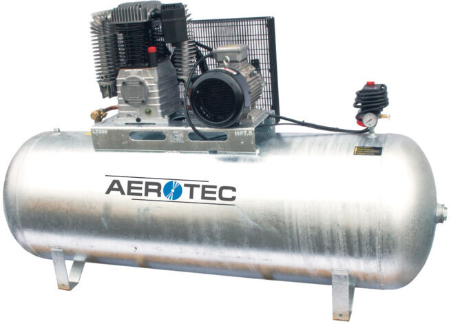 Aerotec N60-500 Z PRO couché - 400 Volt galvanisé Compresseur lubrifié (2005323)