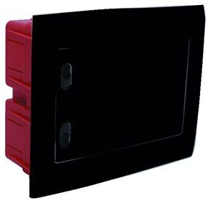 Ettroit Centralino Elettrico Da Incasso 8 Moduli Ip40 Con Portello Cieco Nero - Db112908b