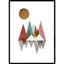 POSTER Reflexion Des Berg Blatt A4 Rahmenlos
