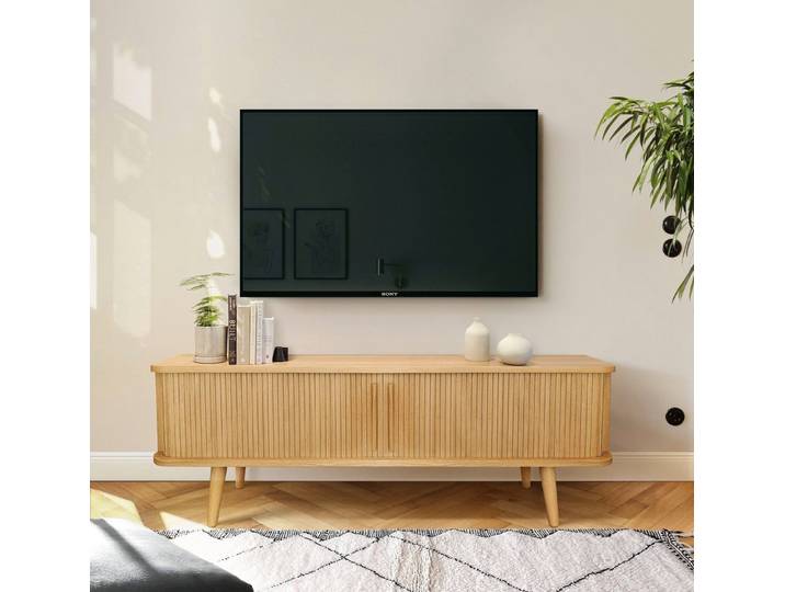Woodman TV-Board Rove, besonderes Design, in zwei Breiten, mit Eichenholzfurnier, FSC®