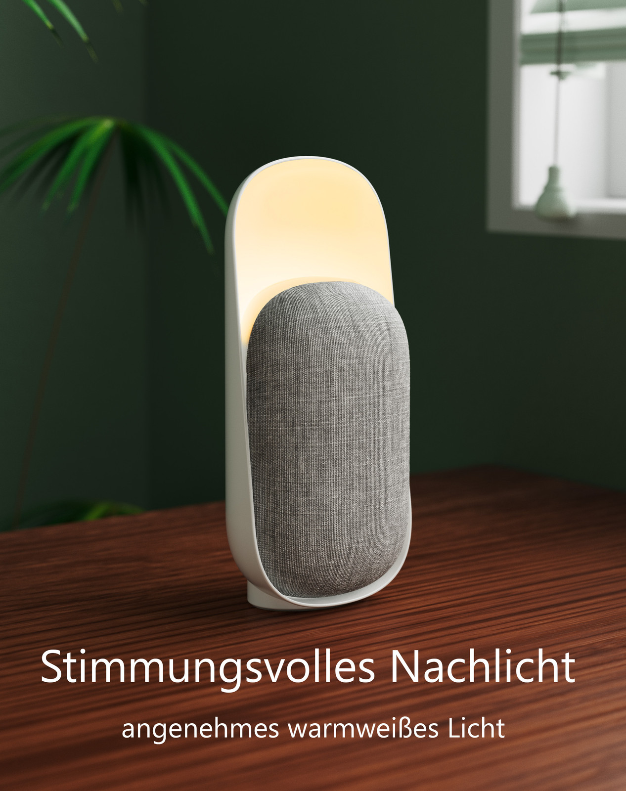 Northpoint 3-in-1 Natuurgeluidskast met LED-nachtlamp en Bluetooth-luidspreker, wit