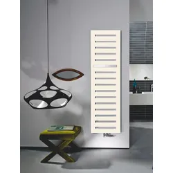 Zehnder Design-Heizkörper Metropolitan Bar Mixbetrieb, RAL 9016, 1.225 x 39 x 500 mm, IP44, mit Handtuchhalter