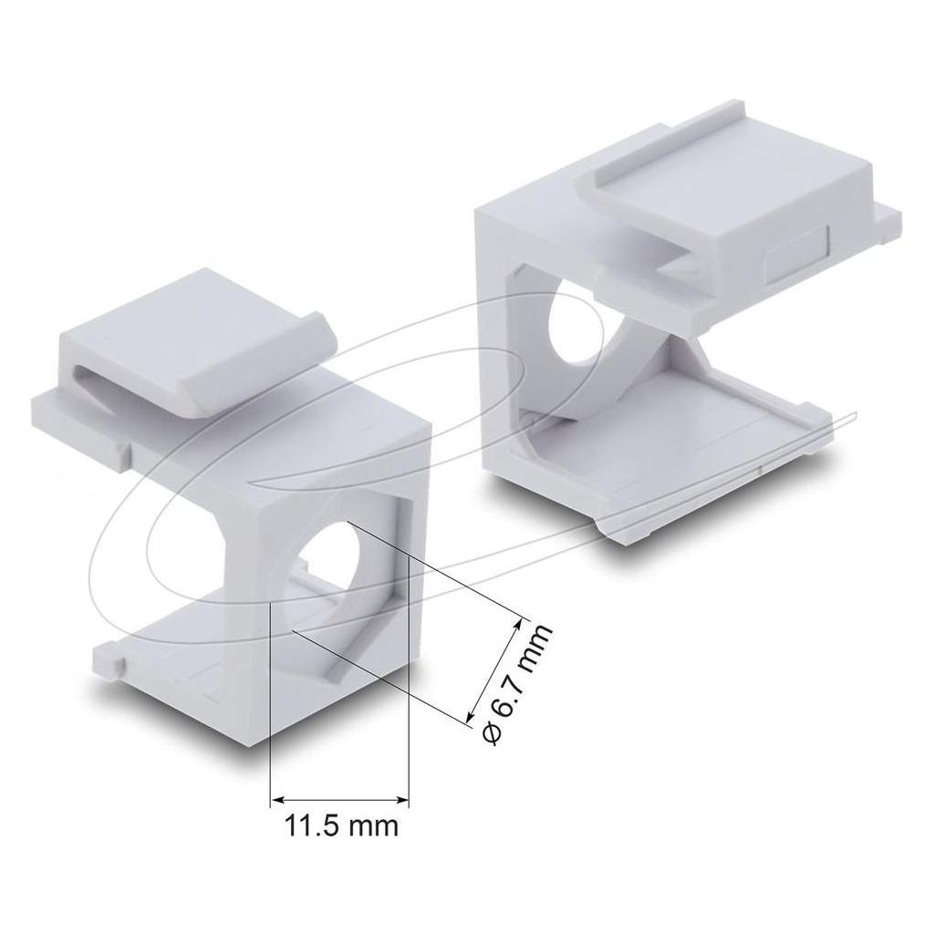 Delock Keystone Abdeckung weiss mit 7 mm Durchführung 4 Stück (87609)
