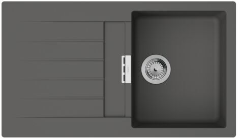 Hansgrohe Einbauspüle 43356290 750x490mm, Haupt- und Zusatzbecken, 840 x 480 mm, steingrau