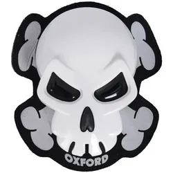 Oxford, Motorradprotektor, Skull Knee Sliders White (One Size)