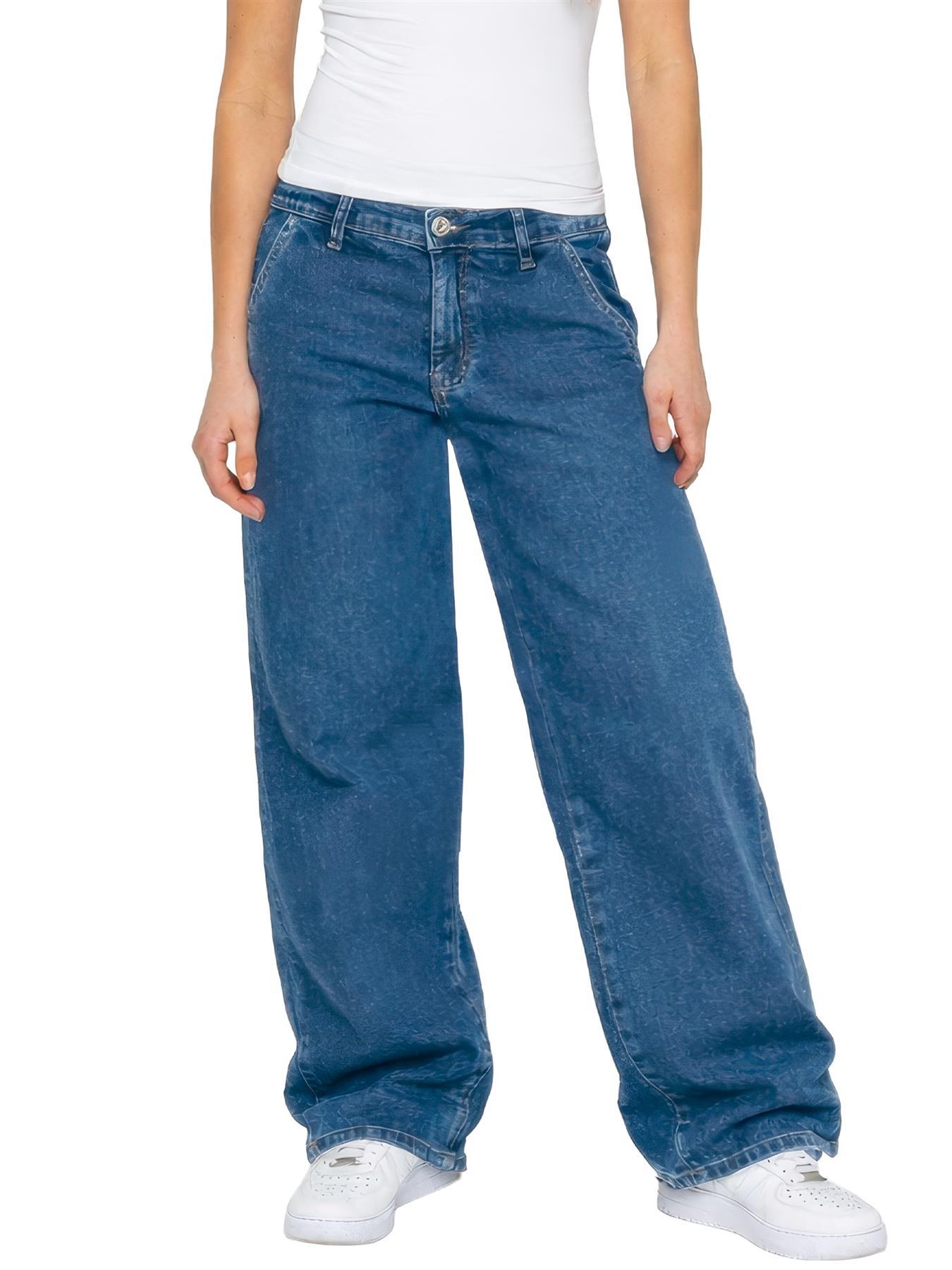 Enzo | Dames Baggy Jeans