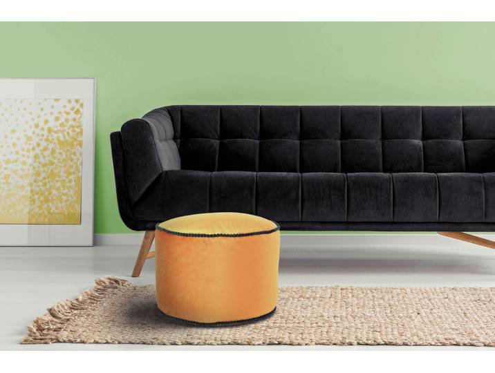 Stauraumhocker KAYOOM Pouf Taj Mahal 125, trendige samtige Oberfläche , braun (bronze), B:47cm H:32cm T:47cm, Bezug: 100% Polyester (Samt) / Füllmaterial: 100% Polystryol, Hocker, Stauraumhocker, samtweich, farbig, modern, orientalisches Design