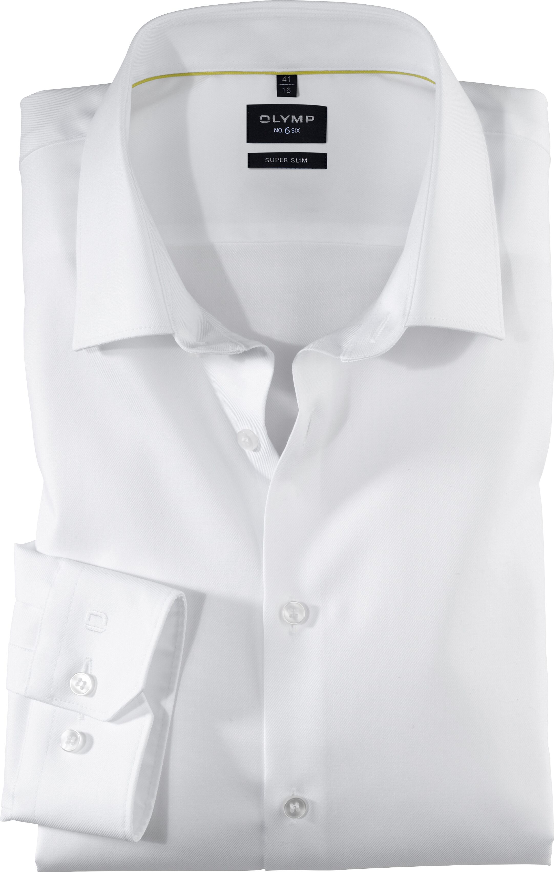 Businesshemd OLYMP "No. Six super slim", Herren, Gr. 39, N-Gr, weiß, Obermaterial: 97% Baumwolle, 3% Elastolefin, Hemden Businesshemd