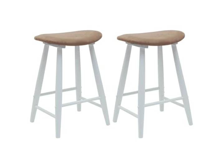 KGHERMDF Esszimmerstühle 2er Set Weiß 46 x 37 x 63 cm Massivholz Kegelförmige Beine, Mid-Century Design, Pflegeleicht, Robust, Wintertauglich