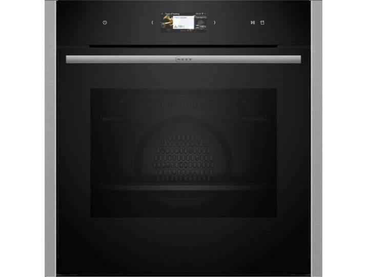NEFF Backofen B24FS33N0 , Energieeffizienz: A+, grau (silberfarben), B:59,6cm H:59,5cm T:54,8cm, Backöfen, Schonendes Dämpfen bis 120 C & einfache Easy Clean Reinigung, Backofen
