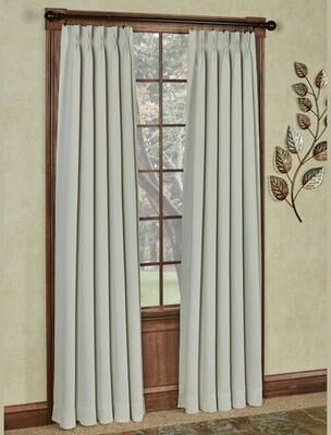 Ricardo Trading Llc Ultimate Blackout Pinch Pleat Curtain Pair 56 x 84, 56 x 84, Ivory