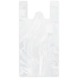 Hemdchen-Tragetasche (HDPE) weiß 24+11 x 44 cm `4kg`
