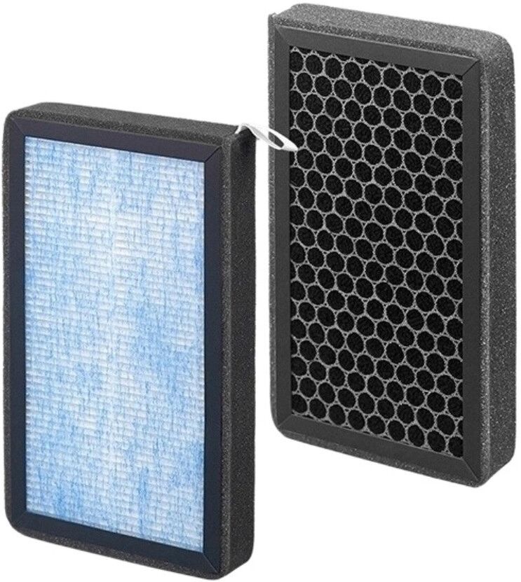 INF HEPA-Innenraumfilter 2er-Pack, kompatibel mit Tesla Model 3 — Meltblown elektrostatisch + Nuss-Schalen-Aktivkohle,