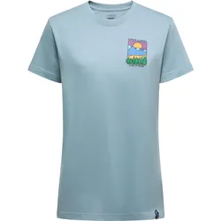 La Sportiva, Damen, Sportshirt, Always Climbing T-Shirt W - Damen Kletter-Shirt aus Bio-Baumwolle, Blau, L