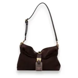 Hispanitas für Damen. BI264948 Dunkelbraune Schultertasche (OSFA), Lässig, Polyurethan