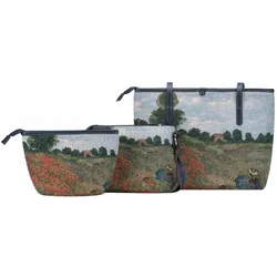 Goebel Kosmetiktasche Claude Monet - Mohnfeld, Gobelinstoff, Bunt, 25 cm, 67061941, Necessaire, Mehrfarbig