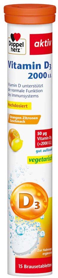 Doppelherz aktiv Vitamin D3 2000 I.E. Brausetabletten