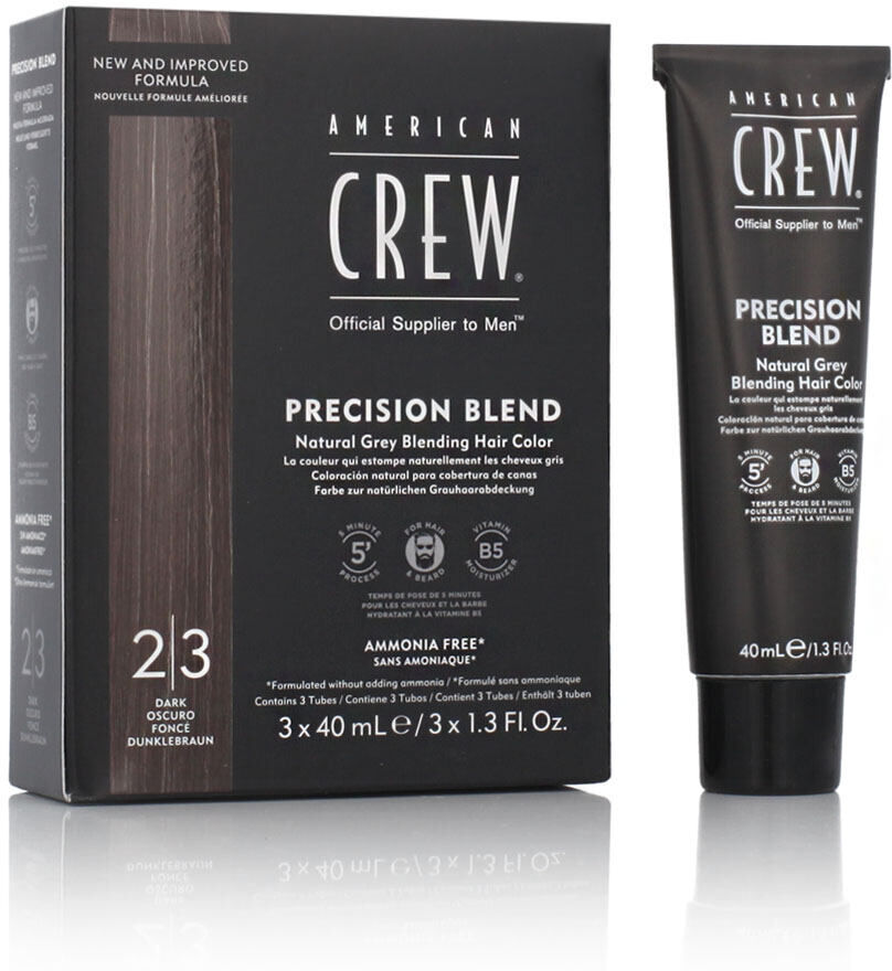 American Crew CLASSIC: PRECISION BLEND Natural Gray Coverage 2-3 Dark 3 x 40 ml