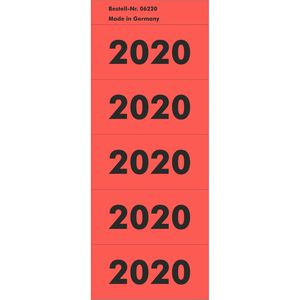 Böttcher-AG Jahreszahlen 2020, Aufkleber, 60 x 26mm, 100 Etiketten, Jahr 2020