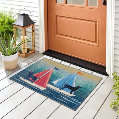 Lush Decor Esencia See Spot Sail Indoor/Outdoor Mat
