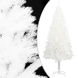 vidaXL Künstlicher Weihnachtsbaum Naturgetreue Nadeln Weiß 120 cm
