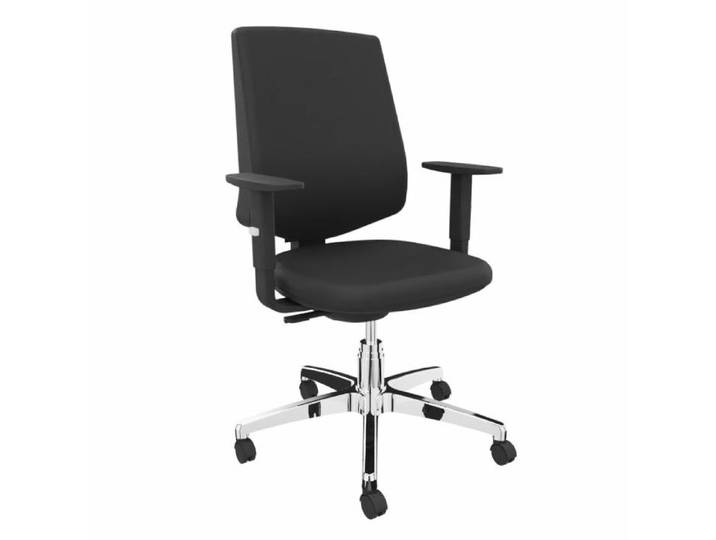 Bürodrehstuhl LAS PRIMA mit 1D Armlehnen, Schwarz, Neu, Ergonomischer Stuhl - ideal für flexibles Arbeiten