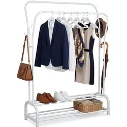 Relaxdays, Garderobe + Kleiderstange, Kleiderständer