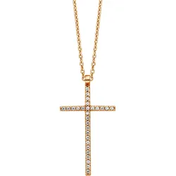 Julie Julsen Anhänger mit Kette 925/- Sterling Silber rotvergoldet mit Anhänger Kreuz