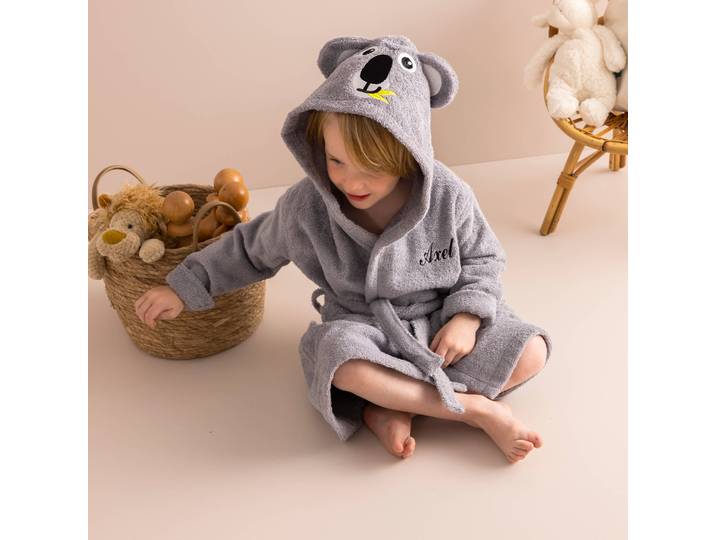 Peignoir de bain enfant koala personnalisé à capuche - Blancheporte