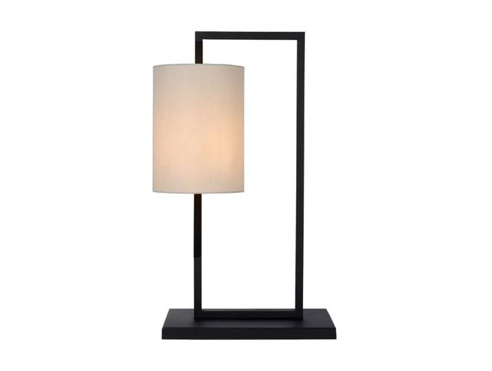 Lampe de table en noir et en surhmonge blanche h61cm en métal