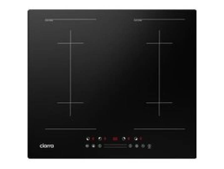 CIARRA Plaque à Induction 4 Foyers 2 Zones Modulables Boosters 7200W Minuterie Sécurité Enfant 59cm Touche Sensitive Verre Noir