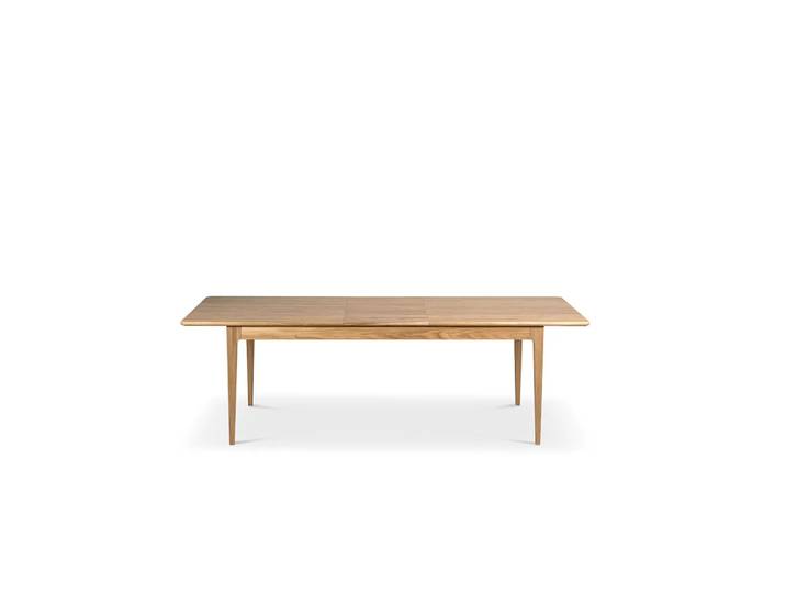 Mavis Table à manger Höllviken Chêne blanchi mat laqué, 1 rallonge, chêne Ø50 cm