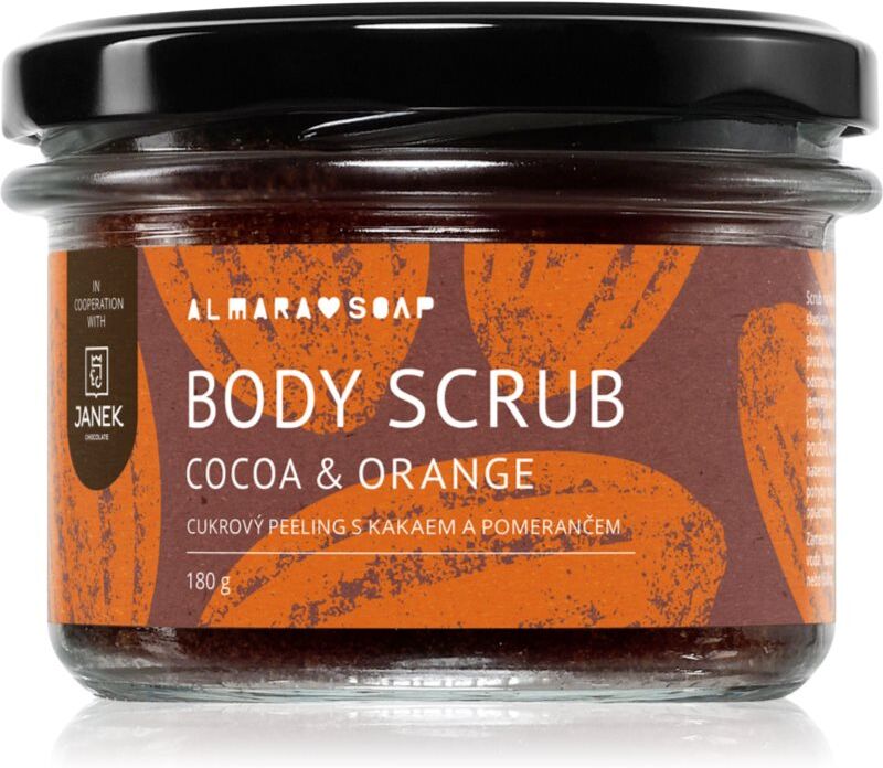 Almara Soap Body Scrub sugar body scrub for cellulite with aroma Cocoa & Orange 180 g