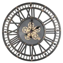 Globo Quarzwanduhr George Ø 70 cm Alu, Eisen, Stahl & Metall