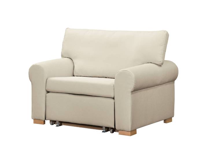 Fauteuil Basic Country Beige/Crème Tissu Luba 125 x 90 x 90cm