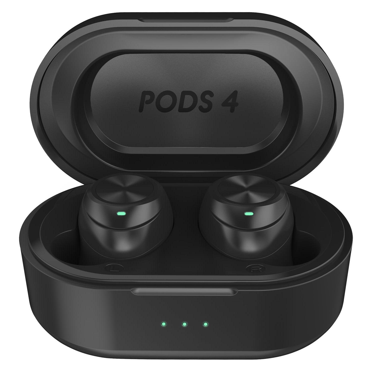 Niceboy Pods 4 schwarz / Kabellose Kopfhörer mit Mikrofon / Bluetooth 5.0 / IPX5 / Ladeetui (Kabellos) (hive-pods-4)