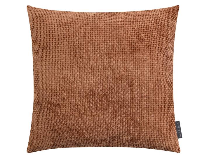 Dekokissen MAGMA HEIMTEX ARLO Kissen 45x45 , braun (kupfer, unifarben), B:45cm H:8cm L:45cm, Chenille, Faserbällchen (Polyester), Polyester, Dekokissen_Sitzkissen_Kissenhüllen, Dekokissen, Luxuriöses Zierkissen mit samtiger Struktur in zeitlosem Design