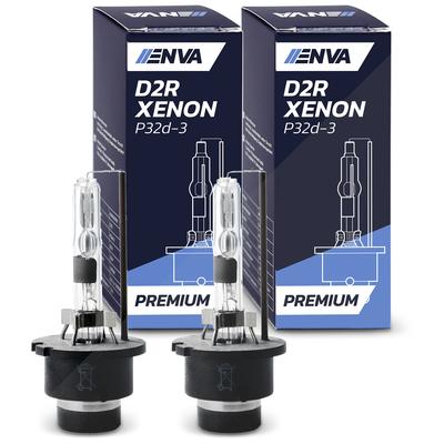 Enva 2x Glühlampe Xenon Brenner D2R - PREMIUM --> +30% mehr Licht! [Hersteller-Nr. 40975664] für Honda, Nissan, Mitsubishi, Subaru, Mercedes-Benz, Min