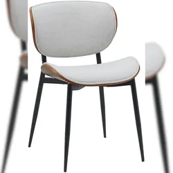 DELUKE Besucherstuhl PRAGUE - Samt Walnuss/creme 50x54x80 cm | Besucherstühle Konferenzstuhl Wartezimmerstuhl Bürostühle Bürostuhl Konferenzraum Wartezimmer