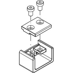 HSK Ersatzteile Wandhalter Hohlprofil Nische, Chrom, E100345-41 E100345-41