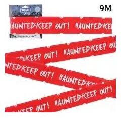 Inspired Finds Crashing Witch Halloween Outdoor Decoration Flying Witch Tree Prop red Keep Out Tape