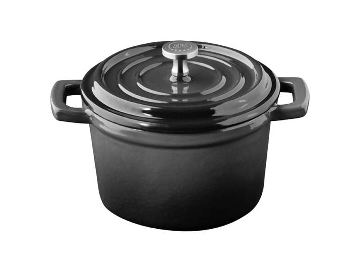 Mini-pot avec couvercle 5 étoiles 11 x 11cm Gris/Gris
