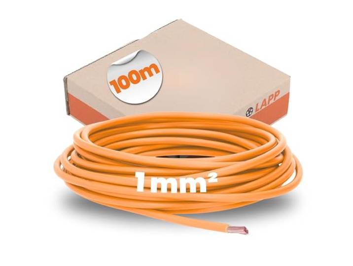 LAPP 4510093 H05V-K Schakeldraad - 1 x 1 mm² Oranje Kabel - 100 m