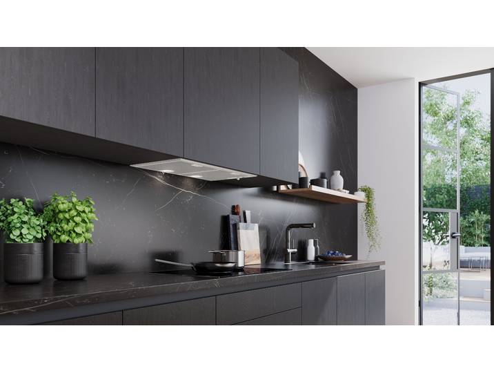 SIEMENS Lüfterbaustein LB75566 , Energieeffizienz: D (A+++-D), silber (edelstahlfarben), B:73cm H:21,5cm T:38cm, Dunstabzugshauben, Langlebige Ersatzteile & helle, zuverlässige LED-Beleuchtung